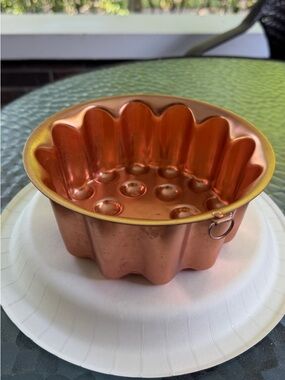 Copper-Colored Fluted Jello Mold